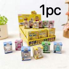 蜡笔小新迷你角色盲盒，日本卡通动漫收藏手办，可爱桌面摆件，生日/节日/新年礼物 - 彩色 - 查看 6