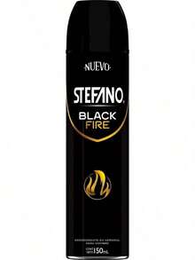 EstiloTendenciaStefano Desodorante Black Fire En Aerosol Para Hombre 150 Ml.ProteccióN Contra El Mal Olor Que Dura Todo El DíA Con Una Fragancia Fresca Y Duradera, Con Notas Frescas Y CíTricasCalidad PremiumVersióN Mejorada - 1 - Ver 1