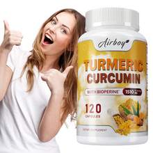 BUPORAI Turmeric Curcumin Capsules 1510mg - Absorbable, Antioxidant, Reduces Muscle & Bone Pain, Promotes Joint And Digestion Health - 120pcs - 120 viên nang - Xem 4