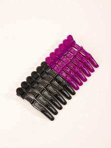 WANMEI 12件套发夹套装，适合蓬松卷发，包含鳄鱼夹和亮面发夹，多种颜色可选。鳄鱼夹，无缝鸭嘴夹，带孔，适合女性，纯色鳄鱼夹，用于发型设计和分区。女士和女孩美发造型配件，沙龙美发用品，美发工具，美发产品和配件，美容旅行必备，返校季，旅行度假必备。