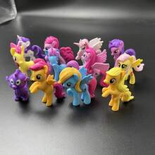 MY LITTLE PONY 12件套小马宝莉主题桌面摆件及蛋糕装饰套装 - 完美的节日礼物，适合送给朋友、派对装饰、家居装饰。设计俏皮，材质耐用，轻巧便携，具有收藏价值，是收藏家和派对策划者的理想之选。 - 彩色 - 查看 8