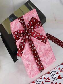 1条5码情人节红色缎带，蛋糕装饰包装缎带，表达爱意的花卉缎带 - 彩色 - 查看 9