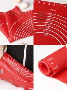 1 片加厚硅胶揉面垫，不粘擀面垫，带刻度，耐热防滑，多功能烘焙烹饪垫，厨房必备工具 - 彩色 - 查看 7