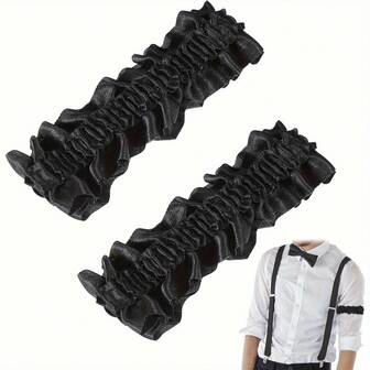 2 Pcs Roaring 20s Armband Garter For Men, Vintage Elastic Armband Sleeve Shirt Costume Anti Slip Arm Holder Garter Belt For 1920s Party Decoration