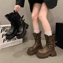 Women Mid-Calf Boots - Black - View 6