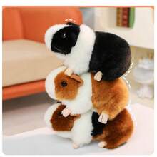 逼真的豚鼠毛绒玩具，趣味办公室和家居装饰，新年派对礼物，儿童生日游戏，收藏品，圣诞节、情人节、复活节和感恩节送给男女朋友的礼物。 - 彩色 - 查看 7