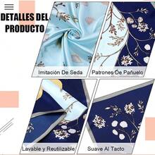 TendenciaBufanda Cuadrada Mujer Mascada Seda Pañuelo En La Cabeza,8pzCalidad premium - Multicolor - Ver 5