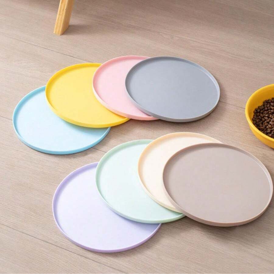 Silicone Pet Food Mat, Dog Food & Water Mat, Puppy Feeding Mat, Raised Rubber Pet Bowl Mat, Pet Food Tray Anti-Spill Anti-Slip Waterproof Easy Clean Washable Pet Food Mat, Suitable For Cats And Dogs, Prevents Food And Water Spills, Fits Small To Medium Pets | Anti-Slip, Easy To Clean, Universal Silicone Mat, Fits Cat And Dog Bowls And Dishes - Multicolor - View 1