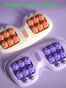 1pc Foot Massage Tool, Foot Reflexology Massager With 4 Rows Of Magnetic Beads And Rollers For Home Use - Multicolor - View 9