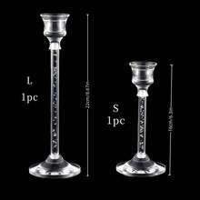 1 Set Of Multi-Piece European Style Acrylic Candle Holders. Dining Table Candle Cups, Wedding Decor, Candlelight Dinner Fashion Acrylic Candles. Can Be Used For Room Decor, Home Decor, Dining Table Decor, Hotel Decor, Gift For Girlfriends, Spring/Winter Gifts - Multicolor - View 12