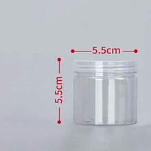 Clear Sealed Can With Lid Plastic Empty Packing Bottle Circular Storage Bucket Biscuit Jar  Sealed Cans Tank Container - 155ml - Xem 10