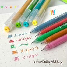 9pcs Retro Morandi Color Series Notebook, Pens For Drawing & Doodle, Refillable Ink Cartridge