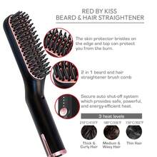 2026 Upgraded Men's Hair And Beard Straightener - Professional Electric Flat Iron With Comb, Fast Heating Styling Tool For Smooth And Neat Hair And Beard