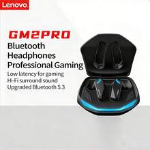 Lenovo GM2 PRO True Wireless Bluetooth Earphones: Professional-Grade Low-Latency Gaming Mode, Active Noise Cancellation, Ultra-Long Battery Life, Sports Sweat-Proof Music Earphones, Men's Gift, Black. - Black - View 6