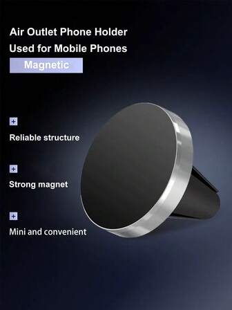 2pcs Magnetic Car Phone Holder, Suitable For Air Vent, Fits Smartphones, Phones, GPS Devices, For In-Car Use