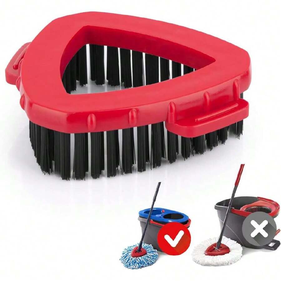 Scrubber Mop Head Compatible With O Cedar RinseClean 2 Tank Stem, Spin Mop Scrub Brush Head Replacement, Hard Bristle Bathroom Cleaning Brush, Tub Scrubber, Not Fit EasyWring 1 Tank,38952795 - 淡紫色 - 查看 1