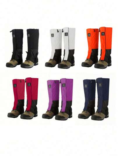 Unisex Black Leg Gaiters, Waterproof Snow Boot Leg Covers, Adjustable Hiking Gaiters, Suitable For Trekking, Hunting And Walking - Protect Your Legs From Water, Snow And Debris, Spring Summer Picks, Brides Maid Gifts, Room, Bedroom Decor, Bedroom Decor, Beach, Travel, For Men, For Women, Vacation