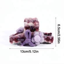 1 pieza Pinza de pelo con flor de fieltro morada, tamaño grande, antideslizante, estable, de alta calidad, romántica, dulce, accesorio de moda para el cabello para uso diario, citas, viajes. Elegante accesorio para el cabello.