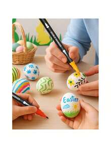 9-Color Food Coloring Pens, Double-Ended Design With Thick And Thin Tips, Suitable For Cookie Decorating, Fondant, Icing, Painting, Baking, And More - Multicolor - View 7