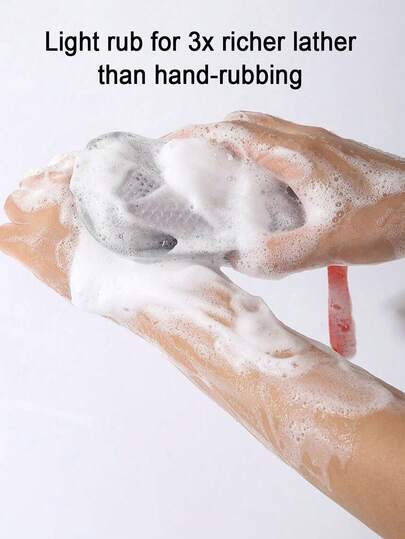 2/1pc Reusable Contactless Soap Dispenser - Smooth Portable Shower Foam Pump - Easy To Rinse, No Residue Bath Accessory (Not For Liquid/Solid Soap)