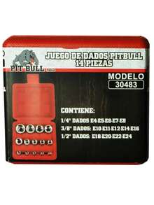 DADOS 1/4 - 3/8 TIPO E 15 PIEZAS - Plateado - Ver 3