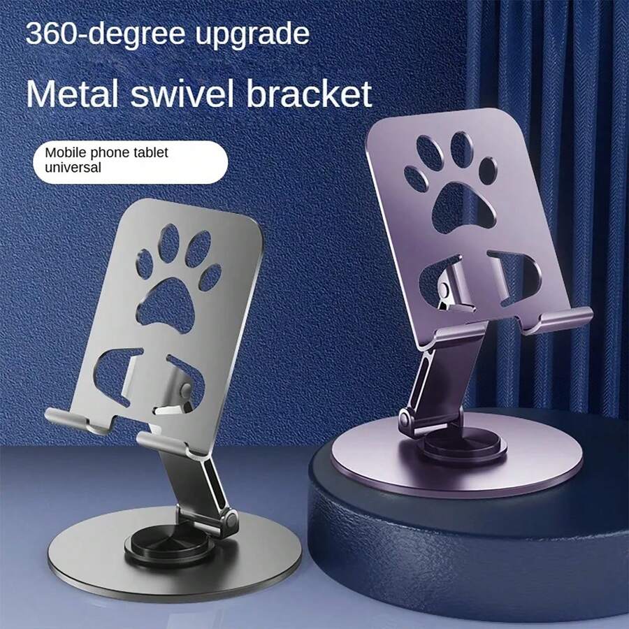 زاوية دوران 360 درجة قابلة للطي، حامل هاتف معدني للمكتب، مناسب للبث المباشر والدراسة، متوافق مع جميع الهواتف الذكية آي فون وأندرويد، هدية للعيد والعائلة والأصدقاء، اكسسوارات الهاتف