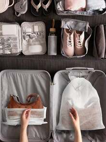 10pcs Shoe Dust Bags, Shoe Dust Covers, Non-Woven Fabric Shoe Sun Protection Covers, Shoe Washing Bags, Sports Shoes Dust Covers (For White Shoes), Universal Dust Covers (For Bags And Clothes), Storage And Organization, Shoe, Spring Summer Picks, Brides Maid Gifts, Room, Bedroom Decor, Bedroom Decor, Beach, Travel, For Men, For Women, Vacation, Women's Day, Travel Essentials, Wedding Favors, Y2k, Bedroom, Car Accessories Women, Kitchen Decor,Wedding,Y2k,Party - Multicolor - View 3