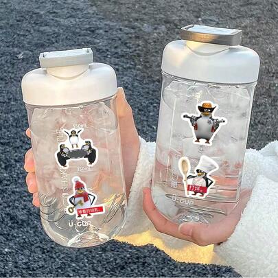 100pcs/Set 3D William Tell Penguin Stickers - Funny Doodle Stickers, Suitable For Water Bottles And Cars