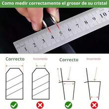 Tira de sellado para cancel de bao puerta de vidrio cristal anti fugas anti derrames barrera de agua para ducha 2 piezas de 50 cms de largo c/u (6 milmetros) - 6 milímetros - Ver 7