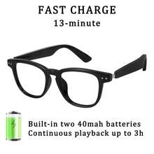 VUB 2026 Wireless Smart Glasses, Auto-Dimming Lenses, Touch Operation, Built-In Microphone, HD Audio, Wireless Connection, Rechargeable Battery, Suitable For Office, Outdoor, Sports, Driving, Music Playback, Hands-Free Calling - Ideal Holiday Gift! - 黑色 - 查看 7