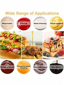 1pc Squeeze Sauce Bottle! Leak-Proof Design + Clear Measurement Markings, With Lid Seasoning Jar, Suitable For Grilling, Salad And Baking - 0.6L/0.8L/1L (20oz/27oz/33oz) - Transparent White - View 3