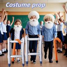 1 Set Inflatable Walker + Crutch, PVC New Year Game Prop, Exercise, Personalized Gift, Fun Gift, Gag Prop, Creative Toy, Party Decoration - Grey - View 4