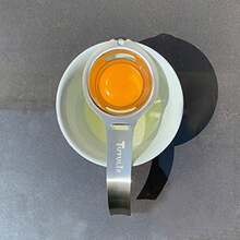 CYPNSeparador de yema de huevo en acero inoxidable con mango extendido separador de clara egg separatorFashion - Plateado - Ver 6