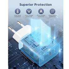 30W USB-C Power Adapter With EU Plug, Includes 3.3FT/100CM High-Speed USB C To Lightning Cable, Charging Kit Compatible With IPhone 14 Pro Max/14 Pro/14, 13 Pro Max/13 Pro/13, 12, 11, XS, X, XS Max, IPad Series - EU C Type Plug(220-240V) - View 5
