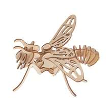 CE Certified Wooden 3D Puzzle - Self-Assembly Bee, Laser Cut, Educational And Creative Wooden Toy For Children (STEM).