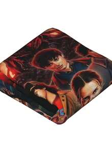 1pcs Soft Personalised STRANGER Fantasy Flannel Thick Blanket, Suitable For Sofa, Bed, Living Room, Travel, Office, Shawl, Nap Blanket, Air Conditioning Blanket, Bed Sheet, Camping, Ideal Gift, Daily Gift - màu đen - Xem 6