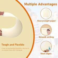 60 Sheets Cream Cardstock 5 X 7 Ivory Paper, 300gsm/110lb Heavyweight Flat FOff White Card Stock Printer Paper For DIY Card MaFKing, Business Cards, Thank You Cards, Certificates, Menus - 奶油 - 查看 4
