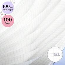 Yoment Graph Paper Notebook Spiral Notebook 8.5 X 11 A4 Large Grid Paper Notebooks, 100 GSM Thick Graph Paper, Plastic Cover Graphing Notebook For Work Schoolsss Engineering, A4 Purple - E-graph-a4EGraphA4 - View 4