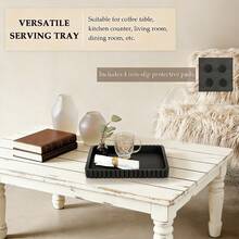 圆形装饰托盘，适合咖啡桌装饰 - 木质圆形托盘，家居装饰托盘 - 咖啡桌装饰 - 桌面装饰托盘 - 中心摆件托盘 - 彩色 - 查看 11