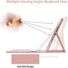 1 件装磁吸式皮革保护套，带手写笔插槽和无线键盘，兼容 iPad 10.9/Pro 11/Air 4 10.9/Air 5 10.9/Pro 10.5/Air 10.5/iPad 10.2/Air/Air 2/Pro 9.7（2017/2018）/iPad Mini 6/5/4/3/2/1，可折叠成支架
