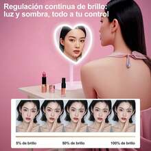 TendenciaEspejo De Maquillaje Con Luz Led Usb Recargable Marco RosaCalidad premium - 1 - Ver 3