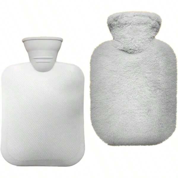 Hot Bottle With Cover, 1.8L Classic Rubber Leakproof Hot Bag Hot Cold Compress, Hot Bottles Hand Feet Warmer, Neck And Shoulder, Menstrual Cramps