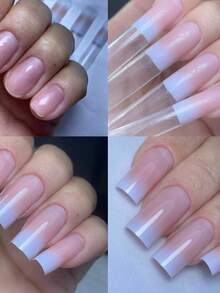 120pcs/Box Square Dual-Ended Nail Art Forms, Suitable For French Manicure, Dual-Ended Nail Forms, Acrylic Nail Stickers, Dual-Ended Nail Form System, 12 Sizes, For Nail Extension - Multicolor - View 7