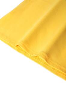 GRDR 男士夏季休闲常规版型圆领无袖背心，横条纹棕榈树印花 - 黃色 - 查看 5