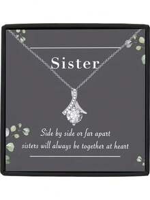 新款项链礼盒套装 - 送给姐姐或女友的生日礼物 - 送给姐姐的礼物 - 伴娘送给新娘的礼物 - 姐妹珠宝 - 銀色 - 查看 1