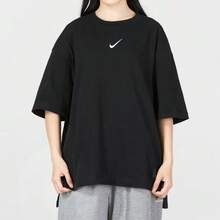 Nike Sportswear胸口經典Logo運動休閒透氣跑步訓練短袖正肩袖T卹 - 黑色 - 查看 4