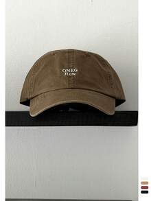 1pc Soft Crown Subtle Letter Embroidered Baseball Cap, Spring New Arrival, Minimalist Letter Embroidery, Sun Hat, Unisex Casual Vintage Distressed Streetwear Soft Crown Baseball Cap, One Size Fits Most - Adjustable Strap,Summer,Beach - ONEG Row Baseball Cap - View 16