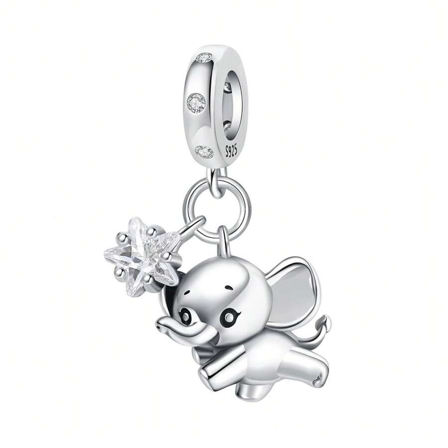 Cute Panda Animal 925 Sterling Silver Charms For Bracelets And Necklace Dangle Pendants Butterfly Elephant Dog Bead Jewelry Present For Women Family Friends - 小象飾品 - 查看 1