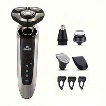 男士电动剃须刀，干湿两用3D电动剃须刀，可充电旋转式剃须刀，父亲节送给爸爸、丈夫、男友的理想礼物，600mAh电池容量