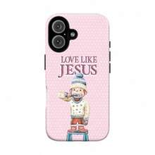 Curious George Christian Christmas Phone Case – Cute Monkey With Pancakes "Love Like Jesus" Pastel Stripes Polka Dots Aesthetic Bible Verse  Cover |   Cover For  17 16 15 14 13 12 SE Max Pro  Galaxy 21 22 23 24 25 - 樣式 1 - 查看 9